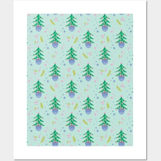 Christmas tree pattern Posters and Art